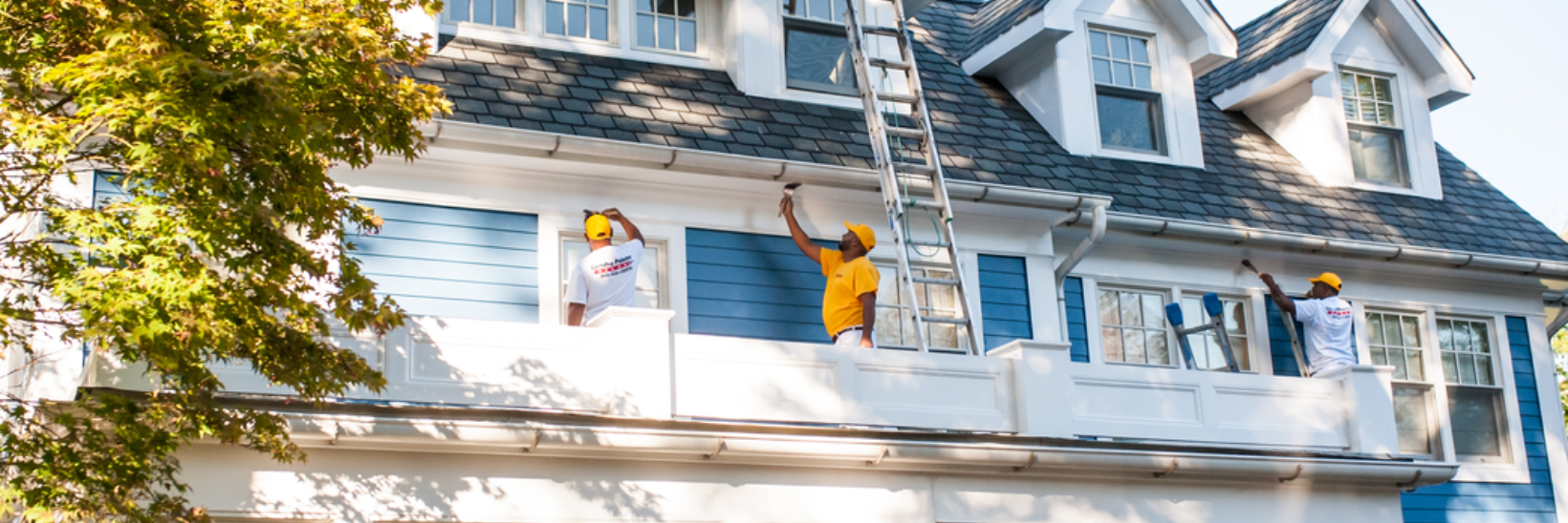 Painting outside house